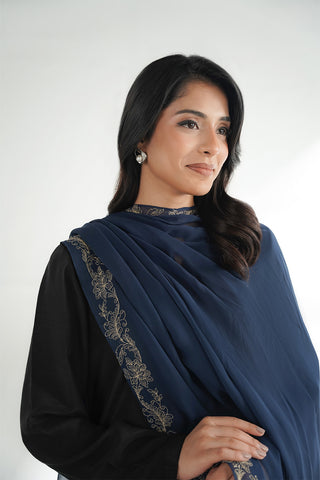 1 Piece Chiffon Embroidered Dupatta (FD0136)