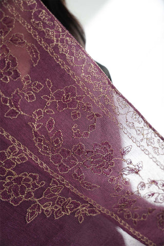 1 Piece Khaddi Net Embroidered Shawl (FH0034)