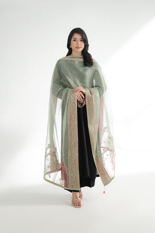 1 Piece Emboss Net Embroidered Shawl (FH0031)