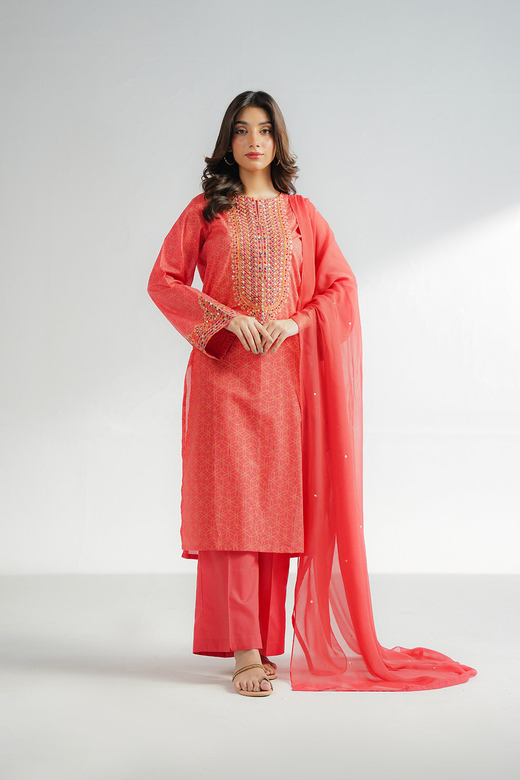3 Piece Printed Lawn Embroidered Suit (CS0613)