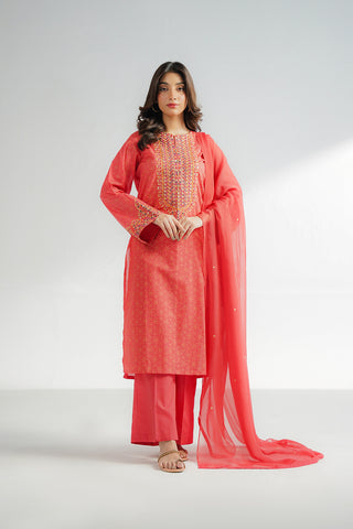 3 Piece Printed Lawn Embroidered Suit (CS0613)