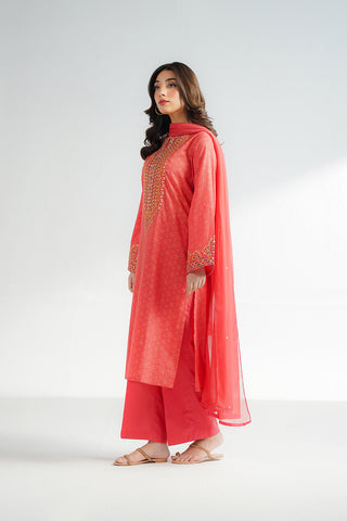 3 Piece Printed Lawn Embroidered Suit (CS0613)