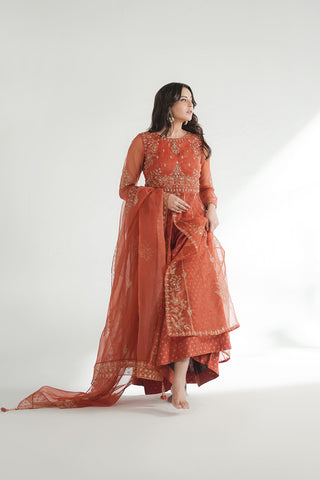 3 Piece Organza Embroidered Peshwas/Lehnga/Dupatta (FW0032)