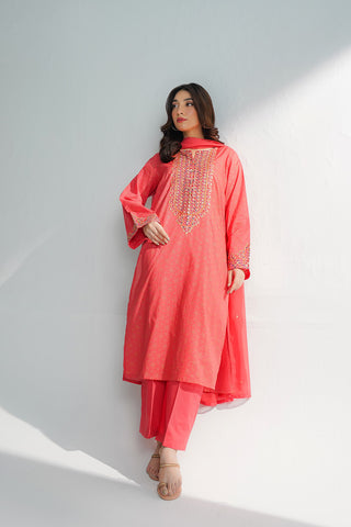 3 Piece Printed Lawn Embroidered Suit (CS0613)