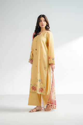 3 Piece Self Jacquard Embroidered Suit (CS0603)