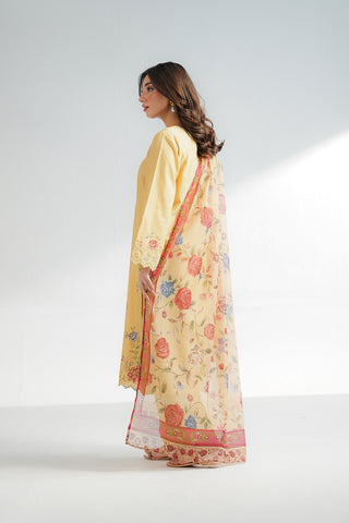 3 Piece Self Jacquard Embroidered Suit (CS0603)