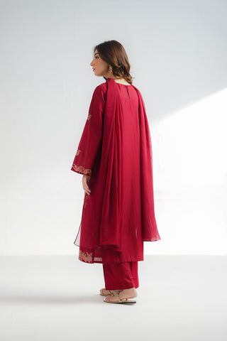 3 Piece Cotton Rip Stop Embroidered Suit (CS0620)