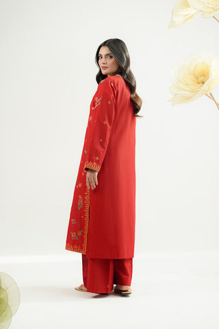 2 Piece Dobby Cotton Embroidered Suit (CS0535)