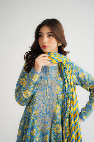 3 Piece Printed Lawn Embroidered (CP0492)