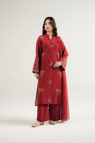 3 Piece Lawn Karandi Embroidered Suit (CP0567)