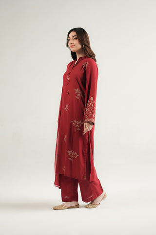 3 Piece Lawn Karandi Embroidered Suit (CP0567)