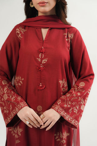 3 Piece Lawn Karandi Embroidered Suit (CP0567)