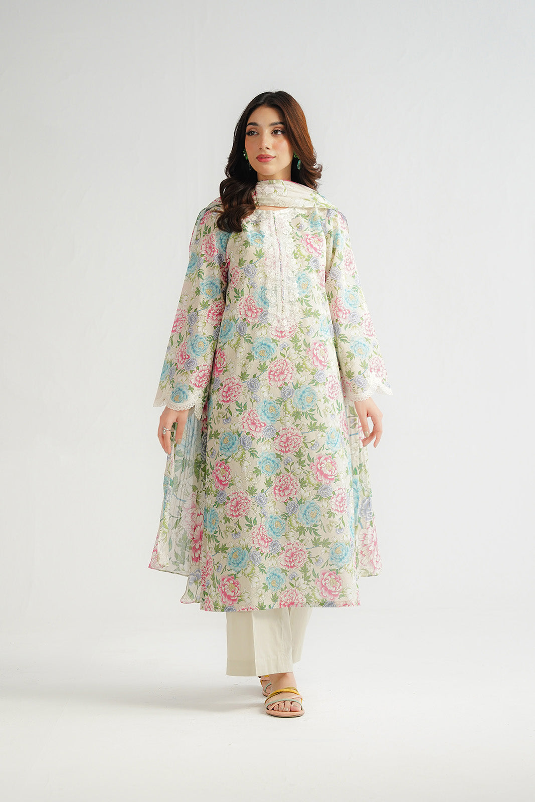 3 Piece Printed Lawn Embroidered (CP0520)