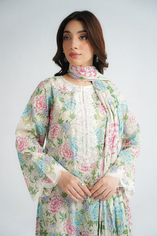 3 Piece Printed Lawn Embroidered (CP0520)