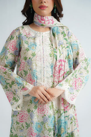 3 Piece Printed Lawn Embroidered (CP0520)