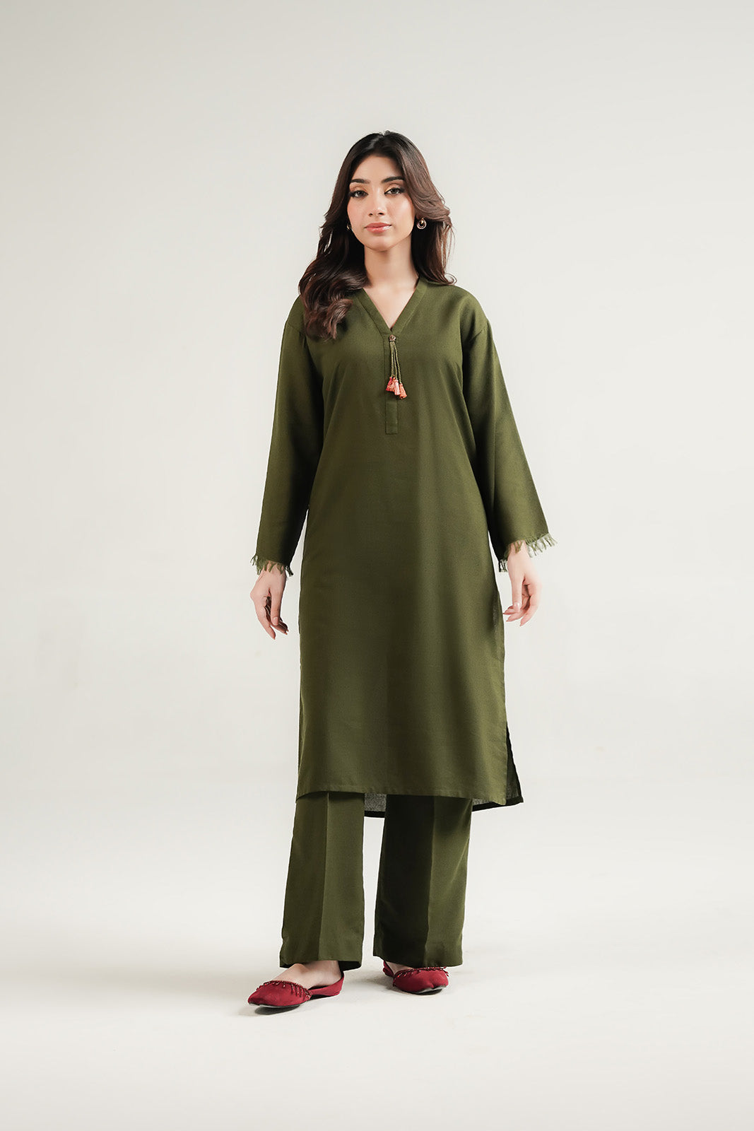 2 Piece Lawn Karandi Solid Suit (CP0538)