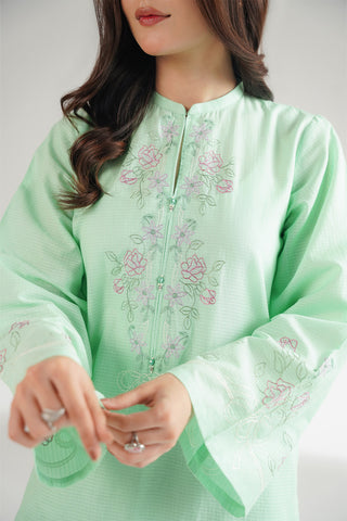 2 Piece Cotton Rip Stop Embroidered Suit (CS0559)