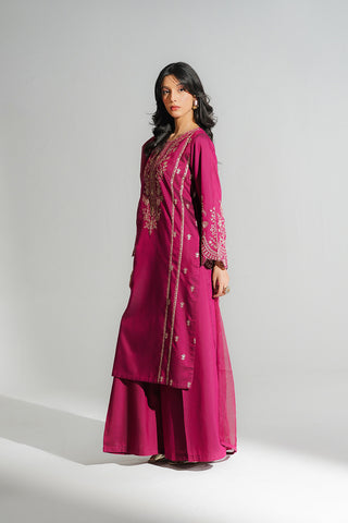 3 Piece Cotton Silk Embroidered Suit (FS0191)