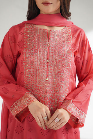 3 Piece Lawn Embroidered Suit (CS0554)