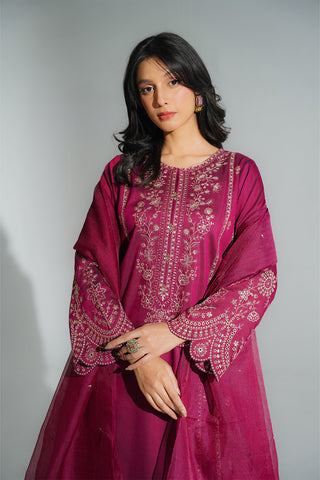 3 Piece Cotton Silk Embroidered Suit (FS0191)