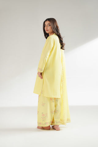 3 Piece Dobby Cotton Embroidered Suit (CS0561)