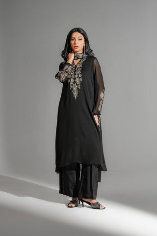 3 Piece Chiffon Embroidered Suit (FS0189)