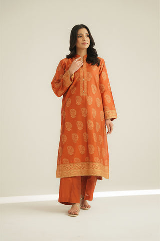 2 Piece Printed Cotton Silk Printed Suit (CS0447)