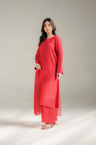 3 Piece Cotton Rip Stop Embroidered Suit (CS0693)