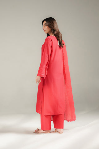 3 Piece Cotton Rip Stop Embroidered Suit (CS0693)