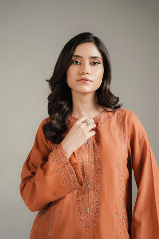 2 Piece Lawn Karandi Embroidered Suit (CS0692)