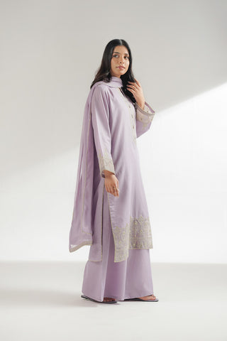 3 Piece Masoori Stripe Embroidered Suit (CS0543)