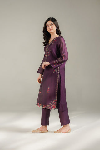2 Piece Viscose Khaddi Net Embroidered Suit (CS0702)