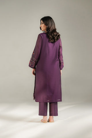 2 Piece Viscose Khaddi Net Embroidered Suit (CS0702)