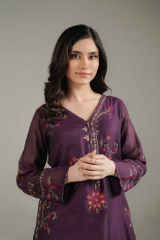 2 Piece Viscose Khaddi Net Embroidered Suit (CS0702)