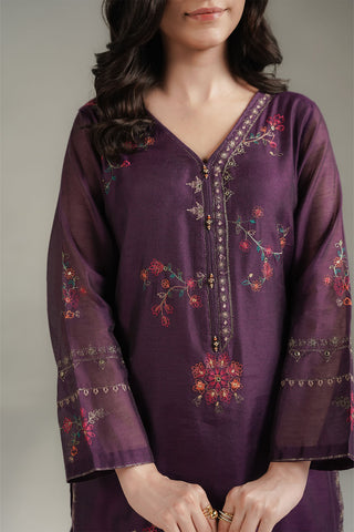 2 Piece Viscose Khaddi Net Embroidered Suit (CS0702)