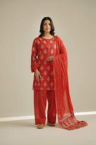 3 Piece Printed Lawn Printed Suit (CP0378)