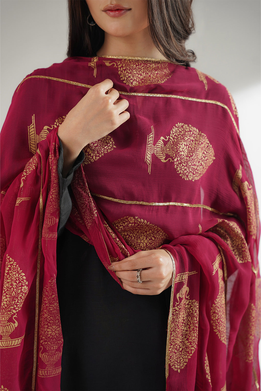 1 Piece Chiffon Printed Stole (CO0043)