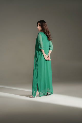 1 Piece Chiffon Embroidered Kaftan (FL0209)
