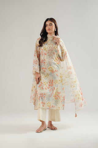 3 Piece Printed Lawn Embroidered Suit (CP0473)