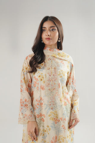 3 Piece Printed Lawn Embroidered Suit (CP0473)
