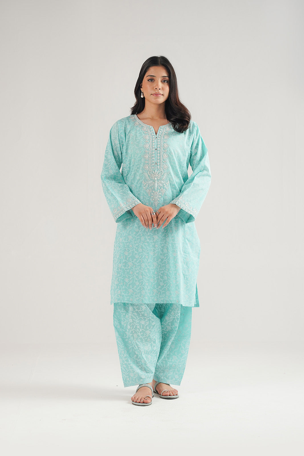2 Piece Printed Lawn Embroidered Suit (CP0468)