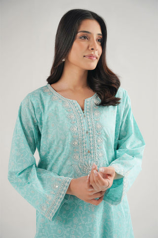 2 Piece Printed Lawn Embroidered Suit (CP0468)