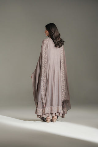 3 Piece Khaddi Net Embroidered Suit (FW0038)
