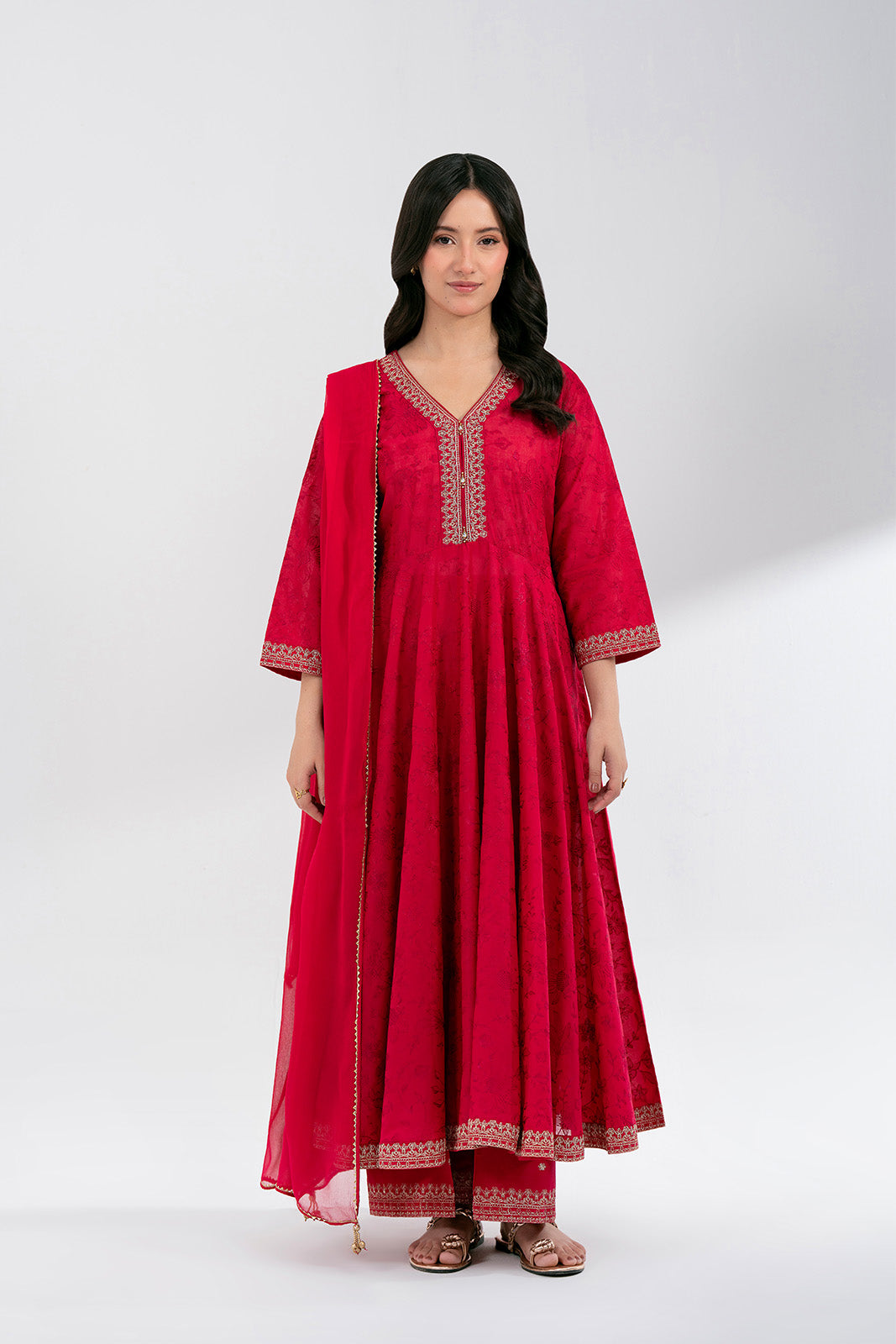 3 Piece Lawn Embroidered Suit (CS0592)