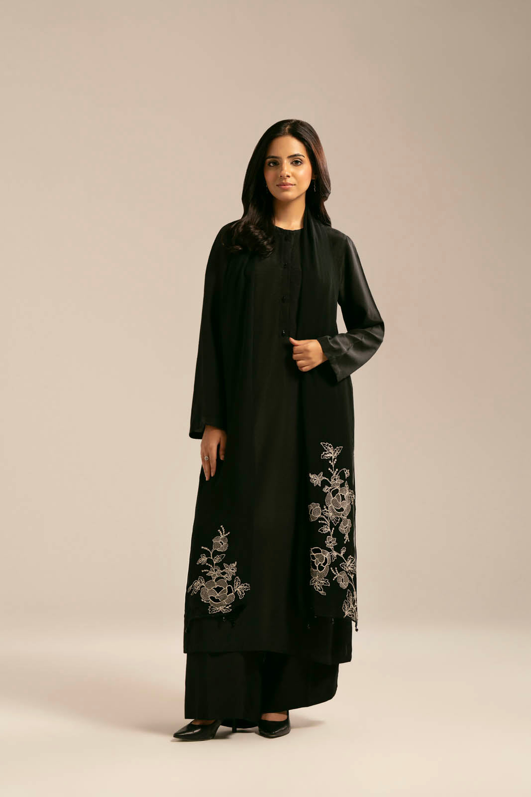 1 Piece Chiffon Embroidered (FD0059)