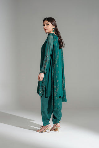 3 Piece Chiffon Embroidered Suit (FL0178)