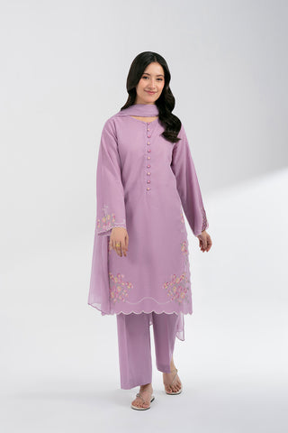 3 Piece Cotton Rip Stop Embroidered Suit (CS0584)