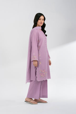 3 Piece Cotton Rip Stop Embroidered Suit (CS0584)