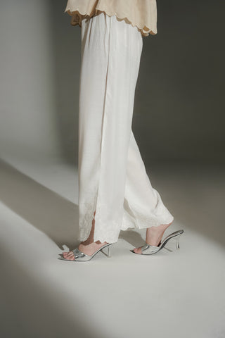 1 Piece Raw Silk Embroidered Culottes (FB0021)