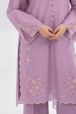 3 Piece Cotton Rip Stop Embroidered Suit (CS0584)